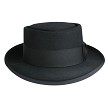 Deluxe Black Pork Pie Hat #HT27-01 