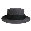 Classic Steel Grey Pork Pie Hat #HT27-02B 