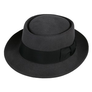 Classic Steel Grey Pork Pie Hat #HT27-02B 